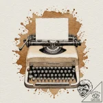 Typewriter, tattoo sketch design, minimalist… – tattoo sketch (№1752193592_0, 11.07.2025 00:26) — tattoovalue.net