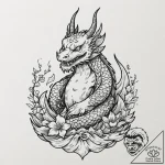 Fairy sitting on a mushroom, ink illustration… – tattoo sketch (№1752194342_0, 11.07.2025 00:39) — tattoovalue.net