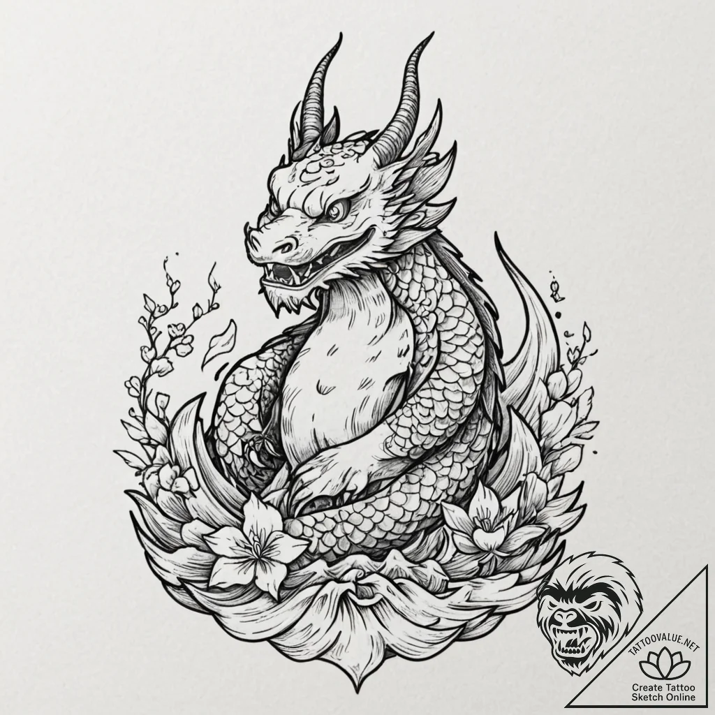 Fairy sitting on a mushroom, ink illustration... - tattoo sketch (№1752194342_0, 11.07.2025 00:39) — tattoovalue.net