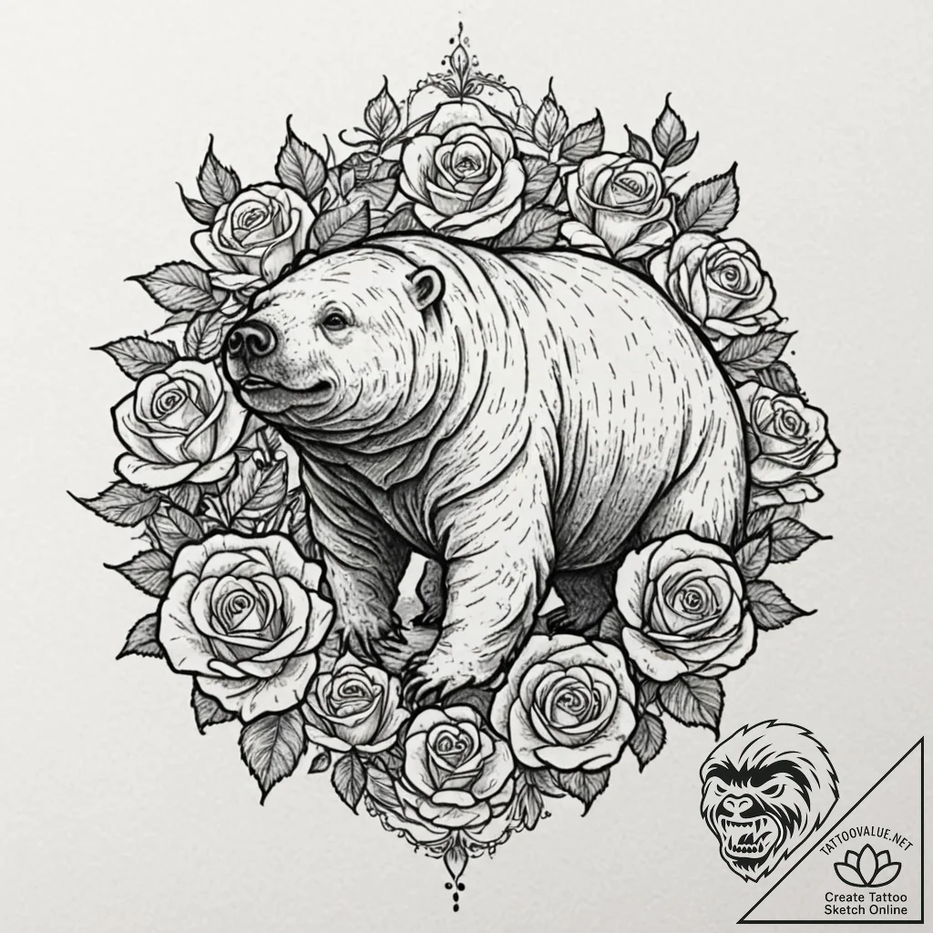 Tardigrade (water bear), tattoo flash sheet d... - tattoo sketch (№1752194928_0, 11.07.2025 00:48) — tattoovalue.net