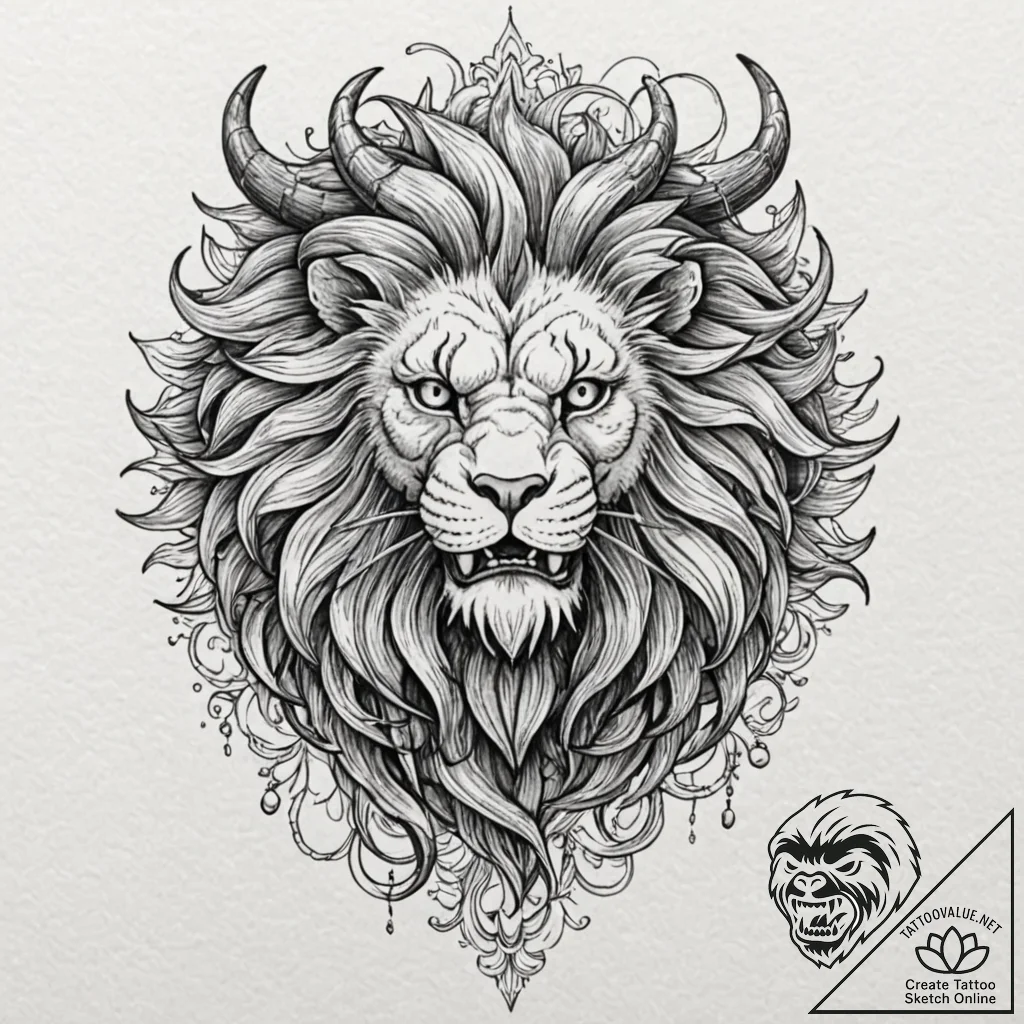 Manticore, artistic tattoo sketch, old school... - tattoo sketch (№1752195261_0, 11.07.2025 00:54) — tattoovalue.net