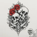 Shell, ink illustration for tattoo, chicano t… – tattoo sketch (№1752197688_0, 11.07.2025 01:34) — tattoovalue.net