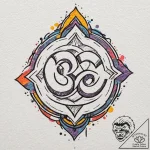 Om (symbol), concept art for tattoo, aestheti… – tattoo sketch (№1752197939_0, 11.07.2025 01:38) — tattoovalue.net