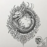 Omega (symbol), tattoo sketch design, masterp… – tattoo sketch (№1752198024_0, 11.07.2025 01:40) — tattoovalue.net