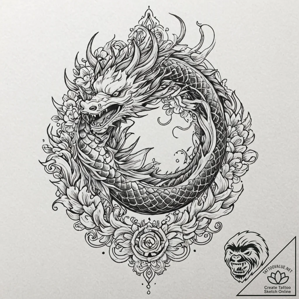 Omega (symbol), tattoo sketch design, masterp... - tattoo sketch (№1752198024_0, 11.07.2025 01:40) — tattoovalue.net