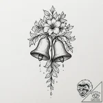 Bells (flower), concept art for tattoo, subtl… – tattoo sketch (№1752199626_0, 11.07.2025 02:07) — tattoovalue.net