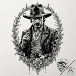 A linework tattoo of the gunslinger (roland d… – tattoo sketch (№1752199874_0, 11.07.2025 02:11) — tattoovalue.net