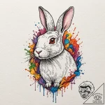 A linework tattoo of the killer rabbit from m… – tattoo sketch (№1752199957_0, 11.07.2025 02:12) — tattoovalue.net