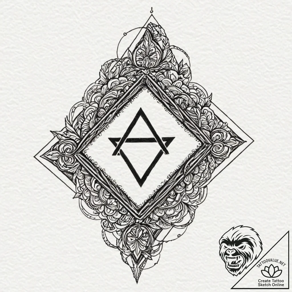 Triad (symbol), tattoo sketch design, profess... - tattoo sketch (№1752200467_0, 11.07.2025 02:21) — tattoovalue.net
