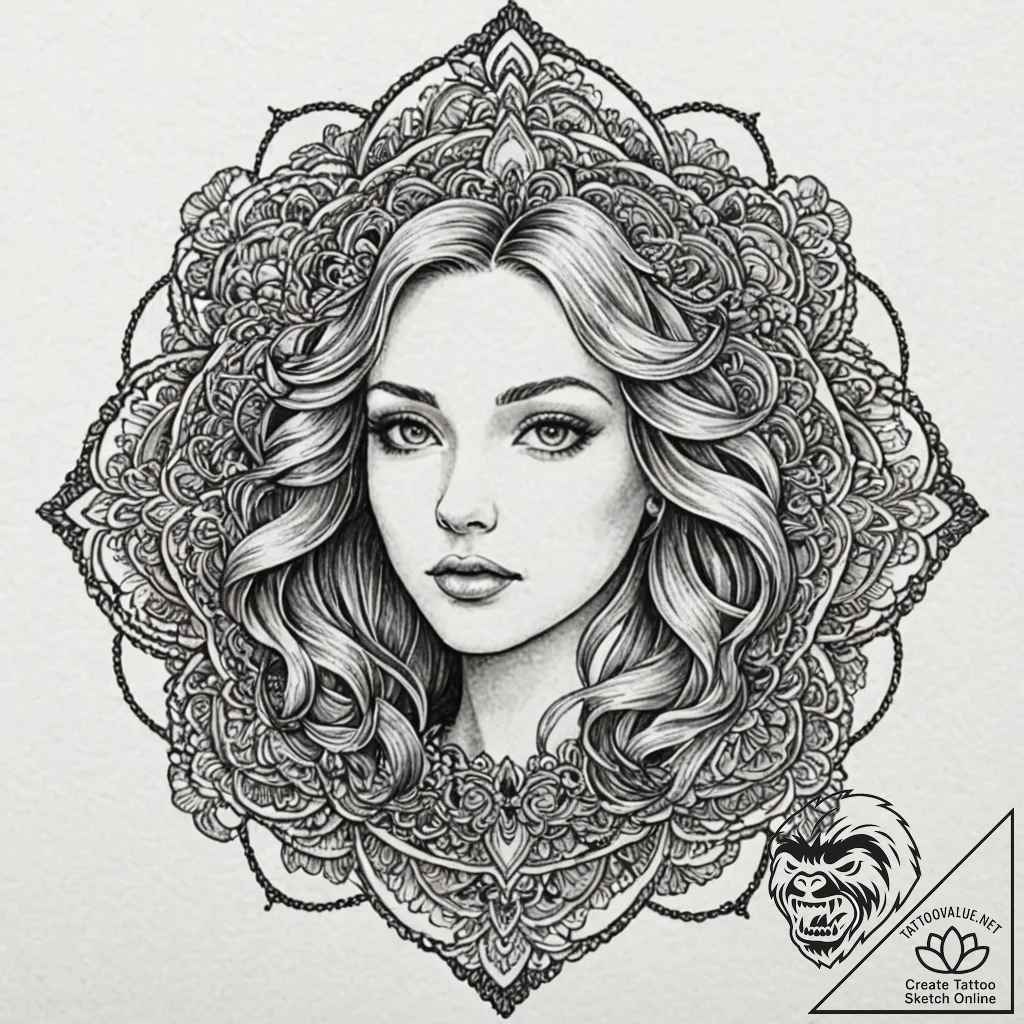Icon of god mothers, tattoo drawing outline,... - tattoo sketch (№1752201232_0, 11.07.2025 02:33) — tattoovalue.net