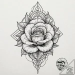 Dagger and rose, concept art for tattoo, clea… – tattoo sketch (№1752201316_0, 11.07.2025 02:35) — tattoovalue.net