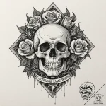 A linework tattoo of the “strange man” from e… – tattoo sketch (№1752201570_0, 11.07.2025 02:39) — tattoovalue.net