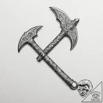 Tomahawk, artistic tattoo sketch, clean lines… – tattoo sketch (№1752201651_0, 11.07.2025 02:40) — tattoovalue.net