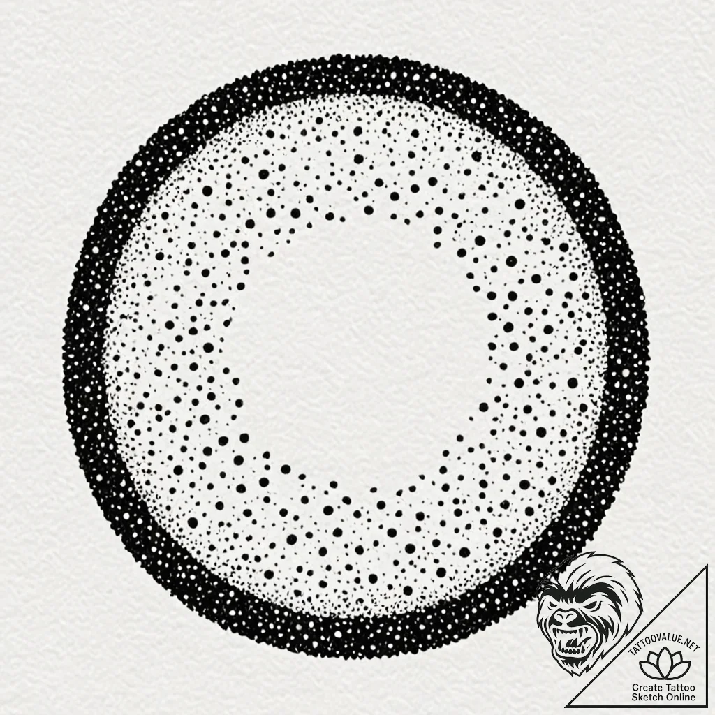 Circle, concept art for tattoo, muted color p... - tattoo sketch (№1752202491_0, 11.07.2025 02:54) — tattoovalue.net