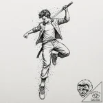A linework tattoo of mugen’s chaotic, break-d… – tattoo sketch (№1752202575_0, 11.07.2025 02:56) — tattoovalue.net