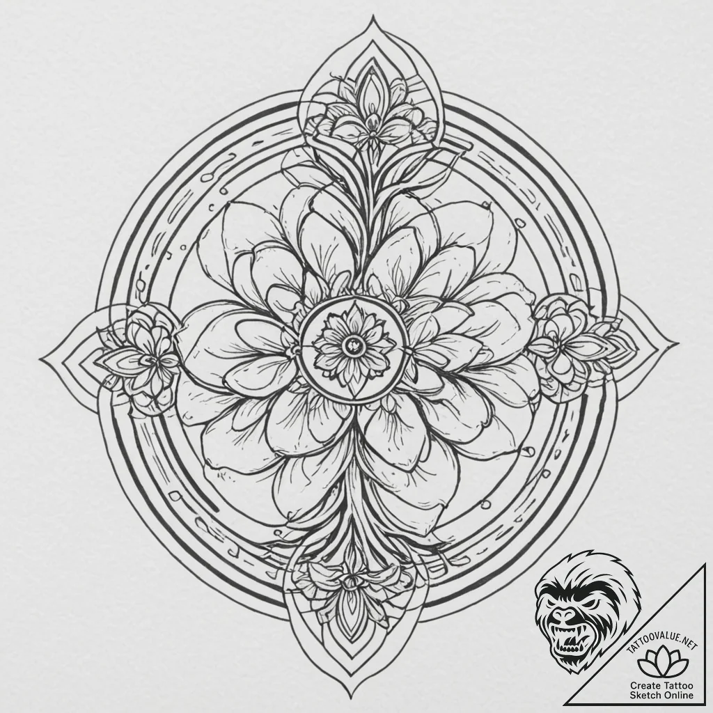 A tree with its roots exposed, forming a laby... - tattoo sketch (№1752203088_0, 11.07.2025 03:04) — tattoovalue.net