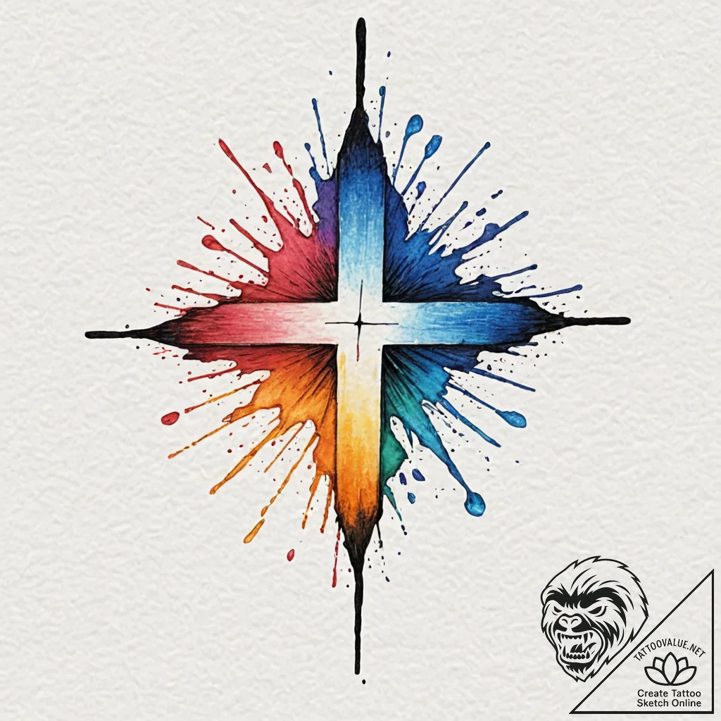 Pulse, ink illustration for tattoo, watercolo... - tattoo sketch (№1752203172_0, 11.07.2025 03:06) — tattoovalue.net