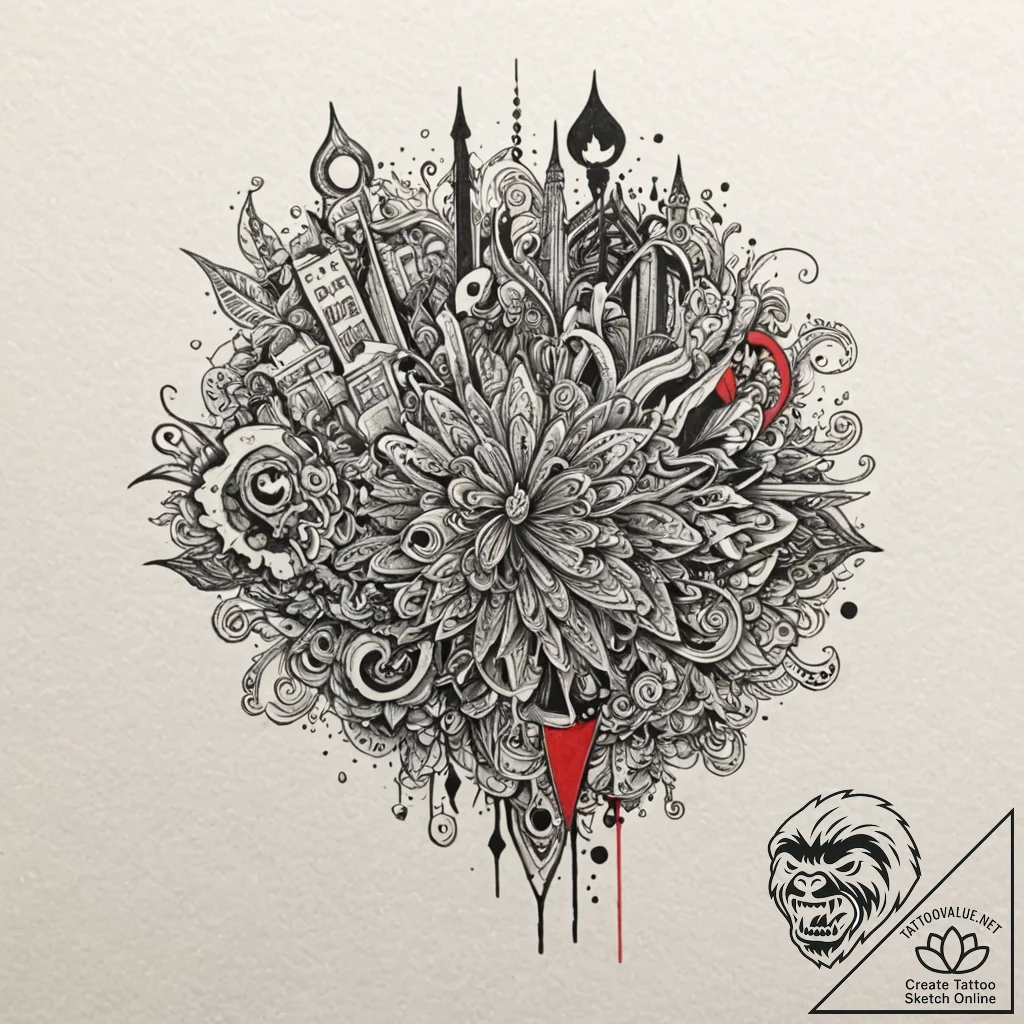 A watercolor sketch of the blue key from mulh... - tattoo sketch (№1752205003_0, 11.07.2025 03:36) — tattoovalue.net