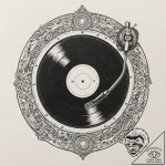 Vinyl record on a turntable, tattoo sketch de… – tattoo sketch (№1752205339_0, 11.07.2025 03:42) — tattoovalue.net