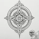 A sacrificial dagger on an altar, tattoo line… – tattoo sketch (№1752205925_0, 11.07.2025 03:52) — tattoovalue.net