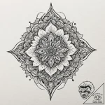 Fractal pattern, tattoo drawing outline, clea… – tattoo sketch (№1752207016_0, 11.07.2025 04:10) — tattoovalue.net