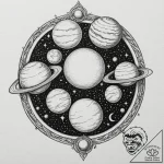 Planets, tattoo sketch design, detailed cross… – tattoo sketch (№1752208270_0, 11.07.2025 04:31) — tattoovalue.net