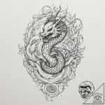 Witch sigil glowing beneath mist, artistic ta… – tattoo sketch (№1752240127_0, 11.07.2025 13:22) — tattoovalue.net