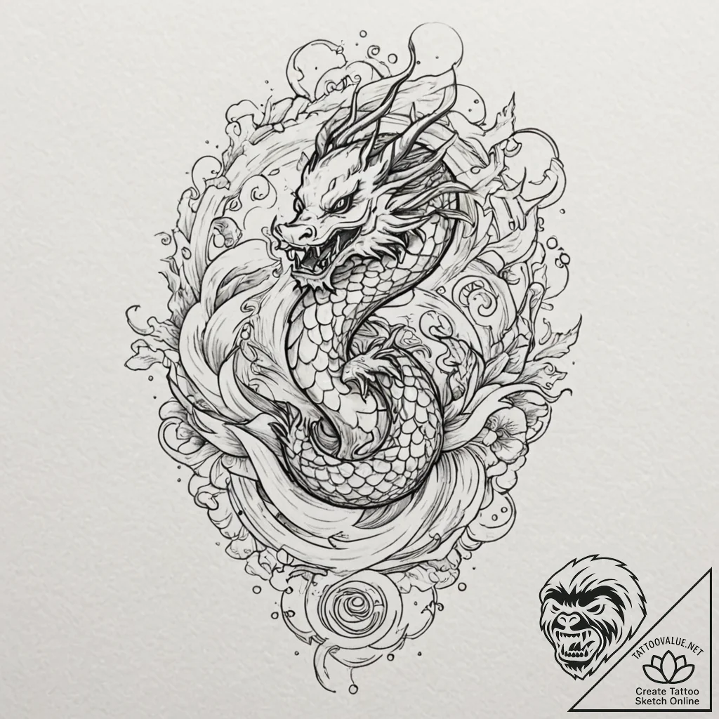 Witch sigil glowing beneath mist, artistic ta... - tattoo sketch (№1752240127_0, 11.07.2025 13:22) — tattoovalue.net