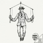 Marionette with cut strings, concept art for… – tattoo sketch (№1752240208_0, 11.07.2025 13:23) — tattoovalue.net