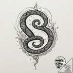 Moonlight serpent weaving through stars, tatt… – tattoo sketch (№1752240370_0, 11.07.2025 13:26) — tattoovalue.net