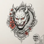 Twilight roots beneath celestial bloom, tatto… – tattoo sketch (№1752240532_0, 11.07.2025 13:28) — tattoovalue.net