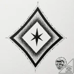 Sand rune glowing in darkness, tattoo line ar… – tattoo sketch (№1752241283_0, 11.07.2025 13:41) — tattoovalue.net