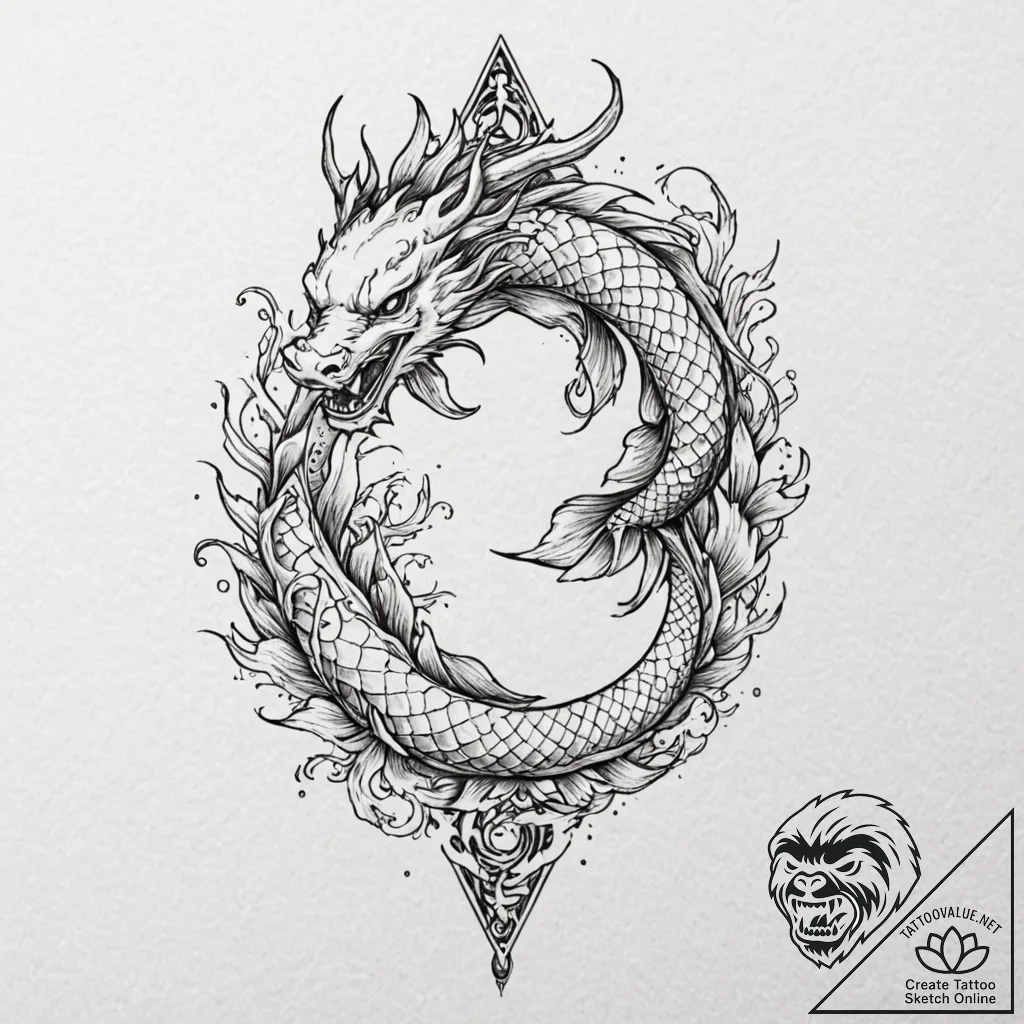 Glacial wings crowned in roots, artistic tatt... - tattoo sketch (№1752242654_0, 11.07.2025 14:04) — tattoovalue.net