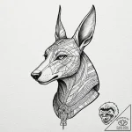 Anubis, artistic tattoo sketch, rough sketchy… – tattoo sketch (№1752243677_0, 11.07.2025 14:21) — tattoovalue.net