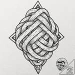 Gordian knot, either tied or being cut, tatto… – tattoo sketch (№1752244702_0, 11.07.2025 14:38) — tattoovalue.net