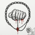 Meteor claw wrapped in chains, concept art fo… – tattoo sketch (№1752245385_0, 11.07.2025 14:49) — tattoovalue.net