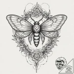 Moth antennae forming sigils, tattoo flash sh… – tattoo sketch (№1752245900_0, 11.07.2025 14:58) — tattoovalue.net