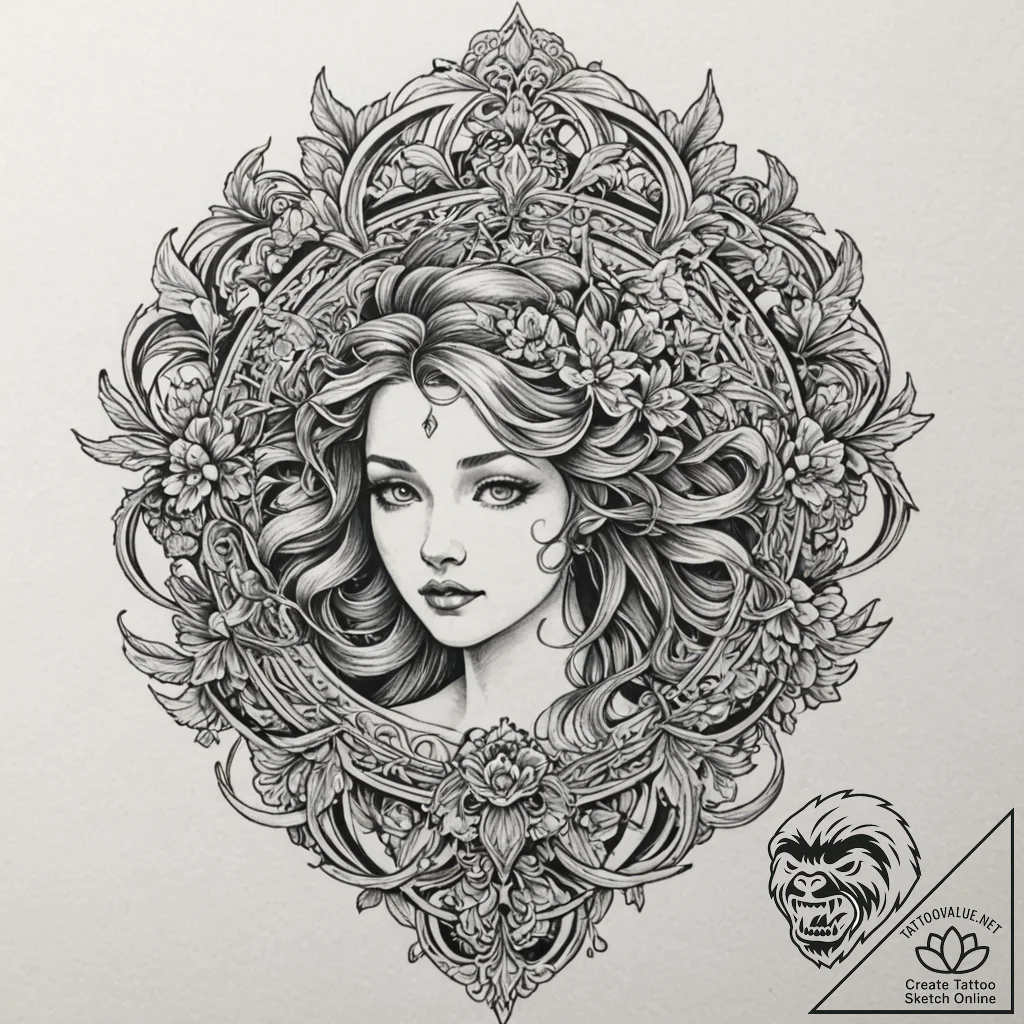 U, tattoo sketch design, black and grey tatto... - tattoo sketch (№1752249400_0, 11.07.2025 15:56) — tattoovalue.net