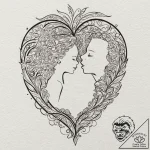 Portrait silhouette of a partner or child, ta… – tattoo sketch (№1752250403_0, 11.07.2025 16:13) — tattoovalue.net