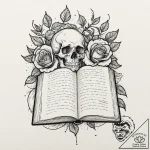 A book with pages turning into birds, artisti… – tattoo sketch (№1752252011_0, 11.07.2025 16:40) — tattoovalue.net