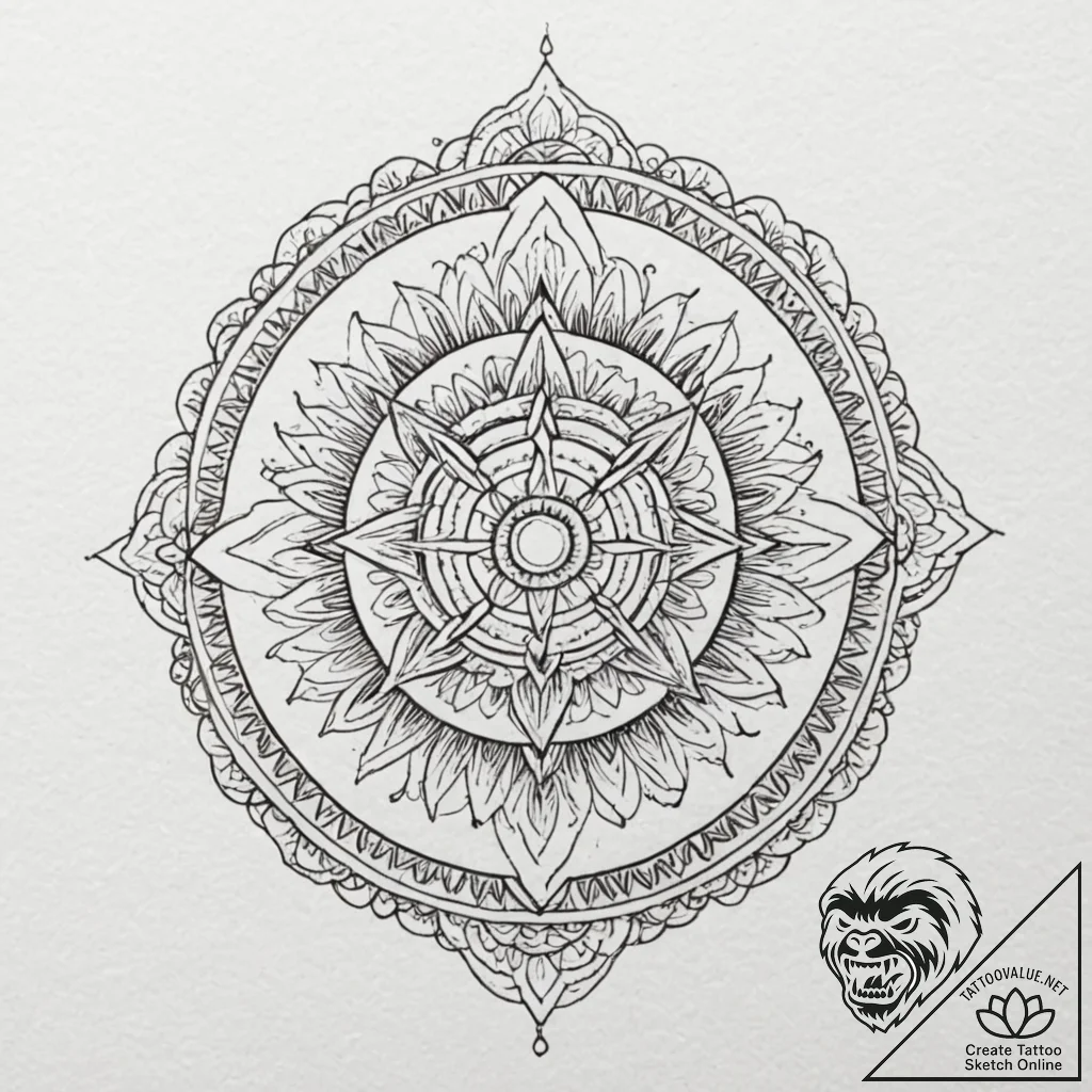 Satan, tattoo line art, sepia tone sketch, vi... - tattoo sketch (№1752252264_0, 11.07.2025 16:44) — tattoovalue.net