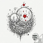 A whimsical bubble in water, ephemeral,, arti… – tattoo sketch (№1752252347_0, 11.07.2025 16:45) — tattoovalue.net