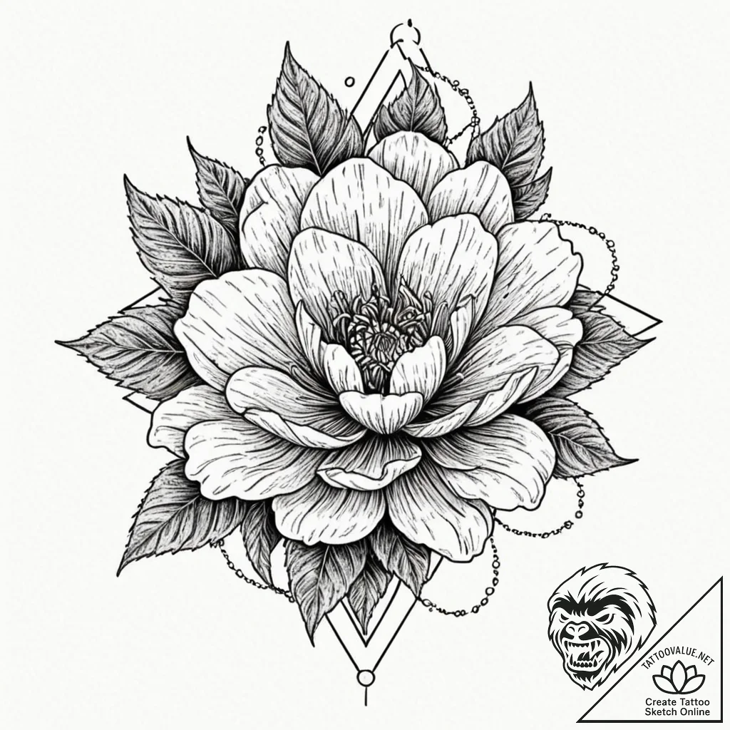 Flower blooming from the barrel of a rusted g... - tattoo sketch (№1752252936_0, 11.07.2025 16:55) — tattoovalue.net