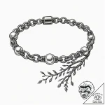 Pearl bracelet beneath iron roots, concept ar… – tattoo sketch (№1752253107_0, 11.07.2025 16:58) — tattoovalue.net