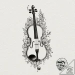 Violin or cello, classic and elegant, tattoo… – tattoo sketch (№1752253190_0, 11.07.2025 16:59) — tattoovalue.net
