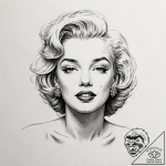 Marilyn monroe – tattoo sketch (№1752254621_0, 11.07.2025 17:23) — tattoovalue.net