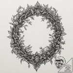 Palisade overgrown with thorned vines, tattoo… – tattoo sketch (№1752254702_0, 11.07.2025 17:25) — tattoovalue.net