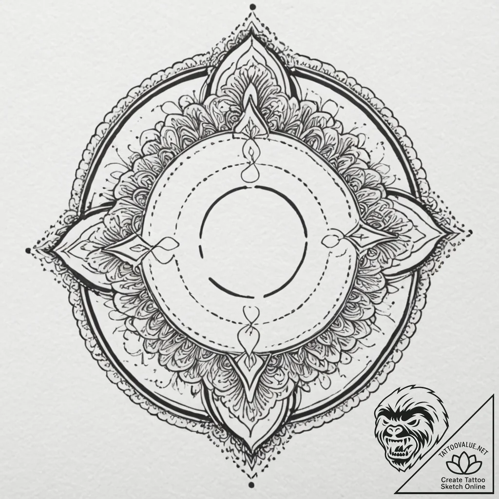 Eclipse blade forming through mist, tattoo fl... - tattoo sketch (№1752254787_0, 11.07.2025 17:26) — tattoovalue.net