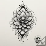 Nebula blossom devouring relic, concept art f… – tattoo sketch (№1752256878_0, 11.07.2025 18:01) — tattoovalue.net
