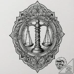 Gavel and sounding block, symbolizing judgmen… – tattoo sketch (№1752257548_0, 11.07.2025 18:12) — tattoovalue.net